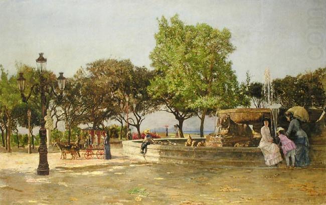 Domenica Battaglia La Fontana delle Paperelle, Napoli, china oil painting image